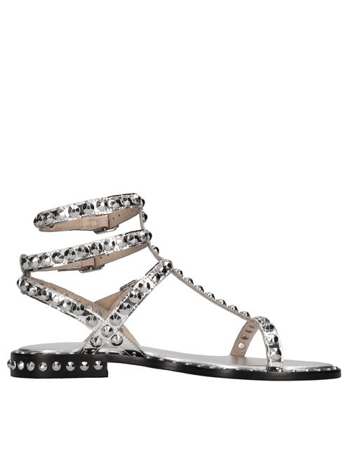 Flat in vernice ASH | PLAY MIRROR LEATHERARGENTO